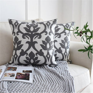 Euro Style Embroidered Pillow Cover